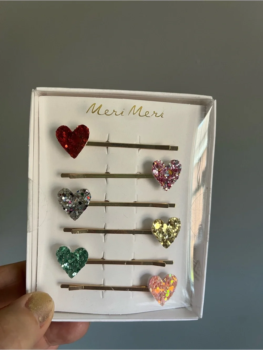 Two Sets of Meri Meri Cherries Hearts Hair Clips Barrettes NEW!